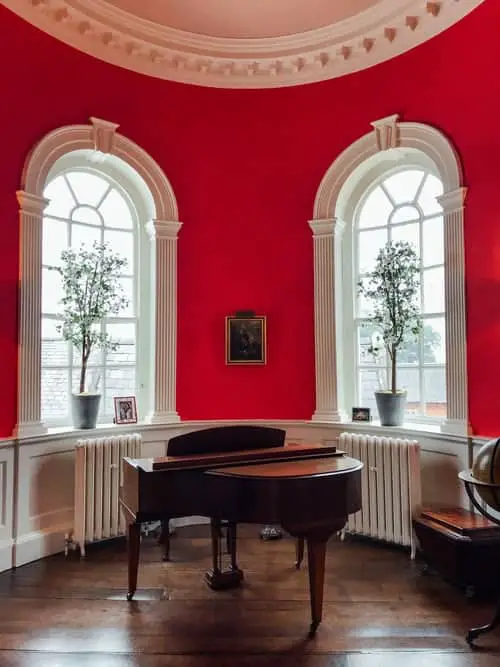 Grand Piano in Red Room
