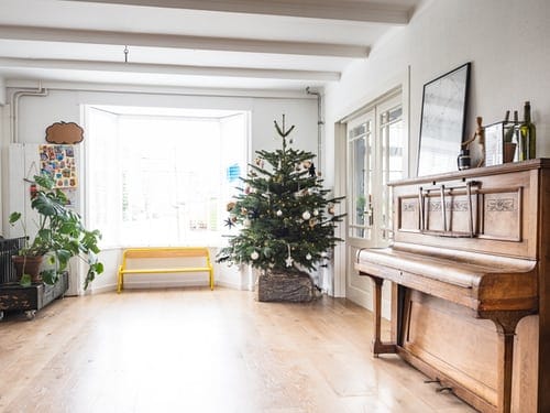 Upright Piano in Room